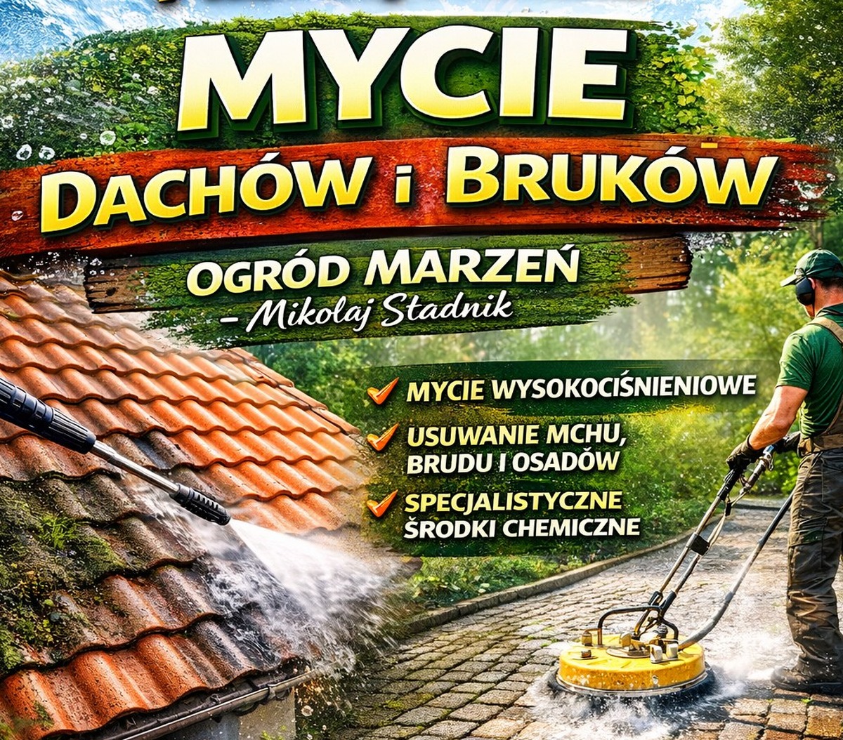 mycie dachów